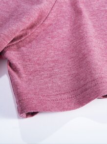 INAWLY Butterfly & Star Print Tee Graphic Tees Women Tops - Dusty Pink - View 3