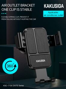 Minimalist Car Air Outlet Phone Holder - Black - View 5