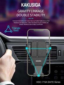 Minimalist Car Air Outlet Phone Holder - Black - View 6