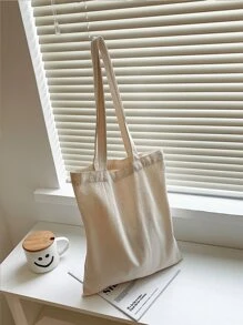 FRIFUL Einkaufstasche mit Kirsch-Dekor, Schultasche, Schultasche, tragbar, faltbar, Business-Lässig, geeignet für Teenager-Mädchen, Studentinnen, Lehrer, Berufseinsteiger und Büroarbeiter, Urlaub, Strand, Feiertage, Einkaufen, kawaii Kirsch-Elemente - Beige - Übersicht 3