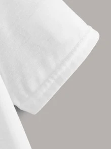 SHEIN Boys Solid Hooded Tee - White - View 3