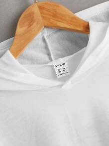 SHEIN Boys Solid Hooded Tee - White - View 4