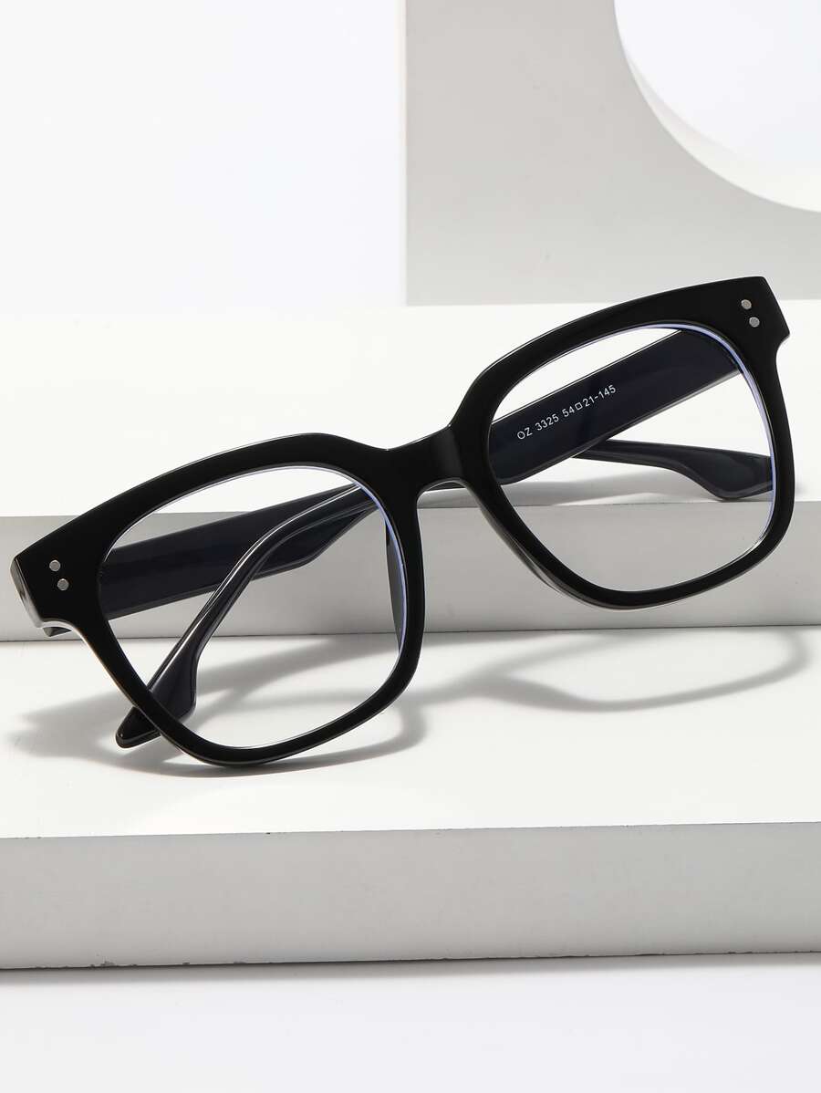 螺丝细节女士时尚设计眼镜 - 黑色 - 查看 1