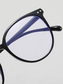 1pair Black Eyeglasses For Daily Life - Black - View 4