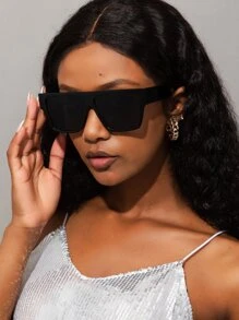 1 件女士塑料方形超大太阳镜宽腿多色欧美户外街头风格度假旅行海滩配饰女士太阳镜太阳镜色调基本款适合毛衣牛仔裤运动裤连帽衫夹克连衣裙和长袖衬衫时尚遮阳优雅装扮家庭出游旅行度假夏季海滩度假、户外、旅行