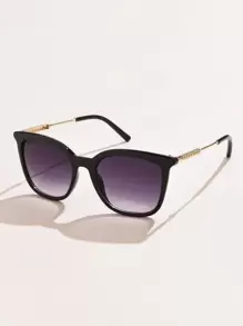 1pc Women's Fashion Semi-Metallic Square Small Frame Classic Minimalist Casual Elegant Retro European And American Outdoor Beach Holiday Travel Versatile Fashion Glasses Beach Accessories For Women Glasses Shades All-Matchs Fall Winter Women Outfits Clothes Business Casual Gifts Elegant Outfit For Summer Beach Vacation,Outdoor,Travel - Dusty Purple - View 5