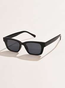 1pc Women's Fashionable Minimalist Square Sunglasses, Retro European And American Style Casual Sunglasses Suitable For Daily, Holiday And Travel Wear Beach Accessories For Women Sun Glasses Sunglasses Shades Basics And Suit For Sweater Jeans Sweatpants Hoodie Jackets Dress And Long Sleeve Shirt Fashionable Shade Elegant Outfit Family Outings Travel Vacation Holiday For Summer Beach Vacation,Outdoor,Travel - Dark Grey - View 2