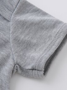 Baby Girl Cartoon And Letter Graphic Bodysuit