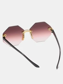 Niños Gafas de moda sin montura geométrico - Marrón - Ver 4