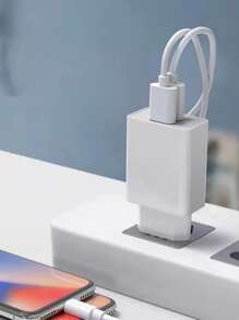 1pc Charger Head & 1pc Data Cable Compatible With iPhone