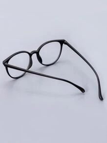 1 Pair Women Fashionable PC Round Decorative Non-Prescription Glasses Suitable For Office, Reading And Studying Clear Glasses Accessories Glasses Accessories For Women