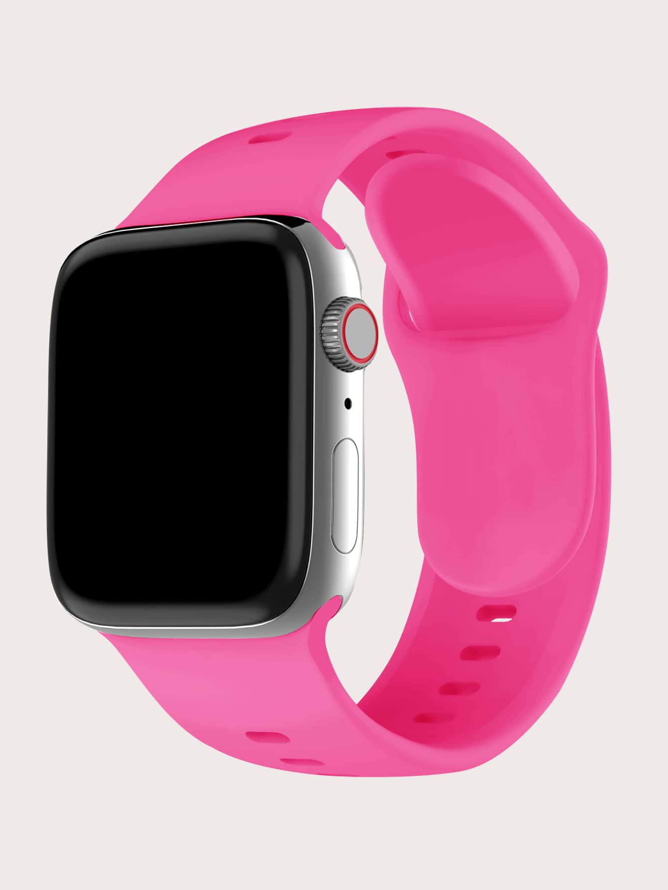 Silicone Watchband Compatible With Apple Watch - Hot Pink - View 1