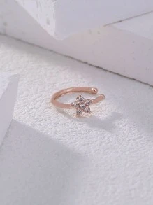 Nooxian 銅方晶鋯石裝飾鼻環適合女士和男士,龐克非穿孔,A時尚身體鏈禮品適用於任何場合