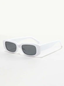 1pc Unisex Square Fashionable Sunglasses, Suitable For Outfit Matching, Travel, Summer Accessories, Sports Style, Driving, Holiday/Festival, Beach, Music Festival, Vacation, Family Outing, UV Protection, Golf, Hiking, Elegant Style, Street Style Accessory, Vacation Atmosphere, Sports, Party, Outdoor Activities, Street Style, Fishing, Outdoor Activities, Holiday, Sun Protection, Vacation - Dark Grey - View 2