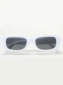 1pc Unisex Square Fashionable Sunglasses, Suitable For Outfit Matching, Travel, Summer Accessories, Sports Style, Driving, Holiday/Festival, Beach, Music Festival, Vacation, Family Outing, UV Protection, Golf, Hiking, Elegant Style, Street Style Accessory, Vacation Atmosphere, Sports, Party, Outdoor Activities, Street Style, Fishing, Outdoor Activities, Holiday, Sun Protection, Vacation - Dark Grey - View 3