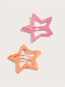 ROMWE 4pcs Star Design Hair Clip - Multicolor - View 5