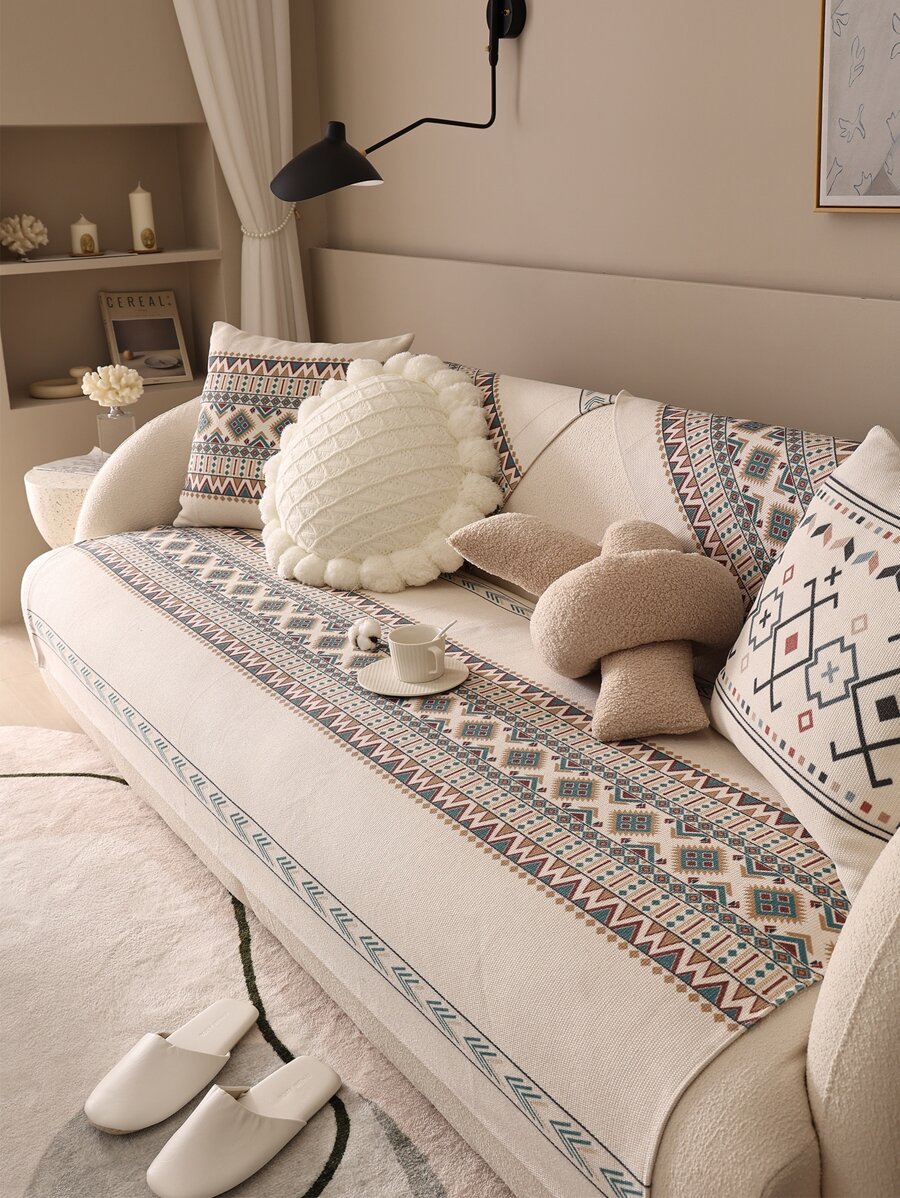 1 件波西米亚印花沙发垫套，四季沙发保护套，适合宠物，1 座、2 座、3 座、4 座，靠背和扶手