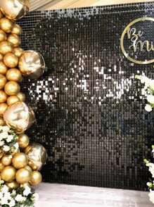 Rèm trang trí tiệc 1 cái - màu đen - Xem 1