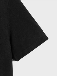 ROMWE MEN Street Life Men Alien Graphic Y2k T-Shirt - Black - View 5