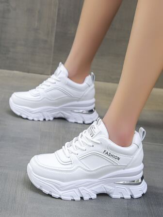 Damskor med platåklack, moderiktiga låga snörskor med glitterdekor, bekväma och smala, lämpliga för vår och höst, liten storlek