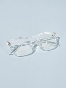 Transparent Frame Glasses Clear Lens For Reading, Gaming, TV,Computer And Phones Clear Glasses Accessories - Clear - View 5