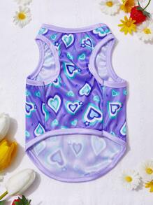 PETSIN 情人節心形印花寵物背心