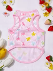 PETSIN Flower Print Pet Tank - Multicolor - View 5