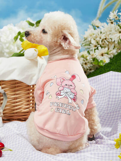 Rabbit Print Pet Tee