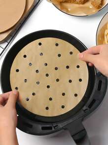 100 Chiếc Giấy Lót Giấy Da Nồi Chiên Không Dầu, Giấy Nấu Ăn Chống Nước Chống Dầu Dùng Một Lần Để Nướng Bánh Quy, Nồi Chiên Không Khí, Nướng, Giỏ Hấp Nồi Chiên Không Khí Nhà Bếp Nồi Chiên Không Khí Lót Giấy Nồi Chiên Không Khí Nồi Chiên Không Khí Nồi Chiên Không Khí Nồi Chiên Không Khí - Màu Khaki - Xem 2