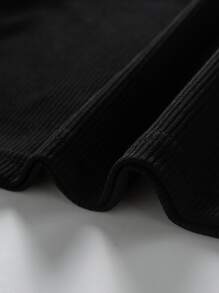 Fille Top unicolore à fines brides & Pantalon à domicile à carreaux