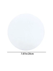 100 piezas Papel para hornear redondo - Blanco - Ver 3