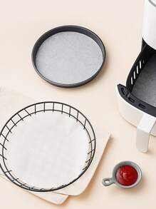 100 piezas Papel para hornear redondo - Blanco - Ver 4