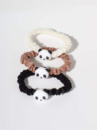 3pcs Panda Decor Scrunchie