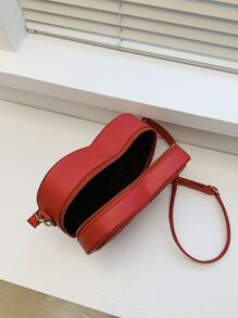 Bolso de novedad con diseño de corazón mini para San Valentín - Rojo - Ver 5