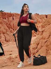 Sujetador deportivo soporte alto con cremallera