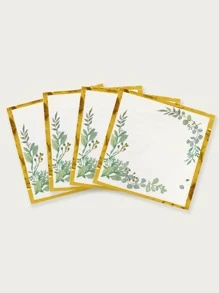 25 cái/bộ khăn ăn dùng một lần hình lá xanh, 13 * 13 inch 2 lớp, mềm mại và thấm nước, khăn tắm cô dâu lá xanh, đồ trang trí phòng tắm em bé bạch đàn và khăn ăn trang trí tiệc sinh nhật màu xanh lá cây xô thơm - Nhiều màu - Xem 2