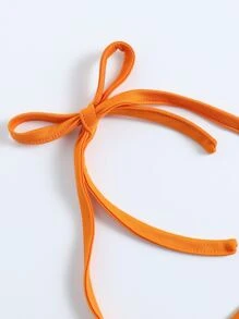 SHEIN Qutie 90s Letter Graphic Contrast Binding Halter Top - Purple - View 3