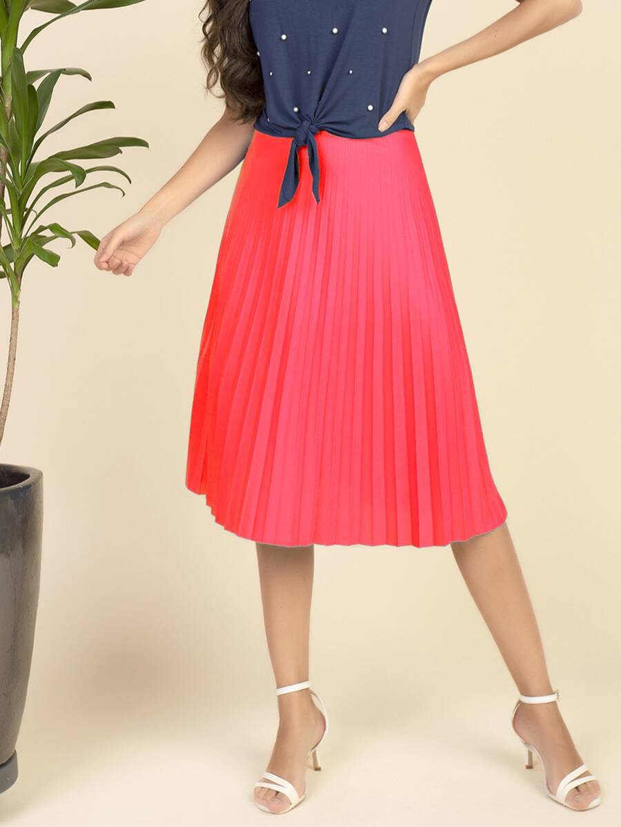Women Skirts - 紅色 - 查看 1