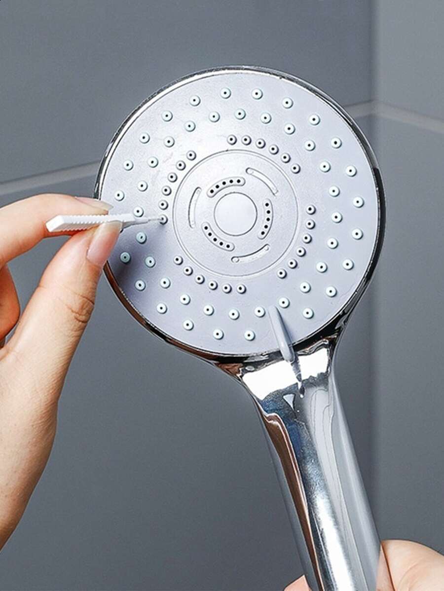 10pcs Bathroom Shower Head Cleaning Brush, Washing Anti-clogging Small Brush, Pore Gap Cleaning Brush For Kitchen Toilet Phone Hole - White - View 1