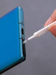 10pcs Bathroom Shower Head Cleaning Brush, Washing Anti-clogging Small Brush, Pore Gap Cleaning Brush For Kitchen Toilet Phone Hole - White - View 3