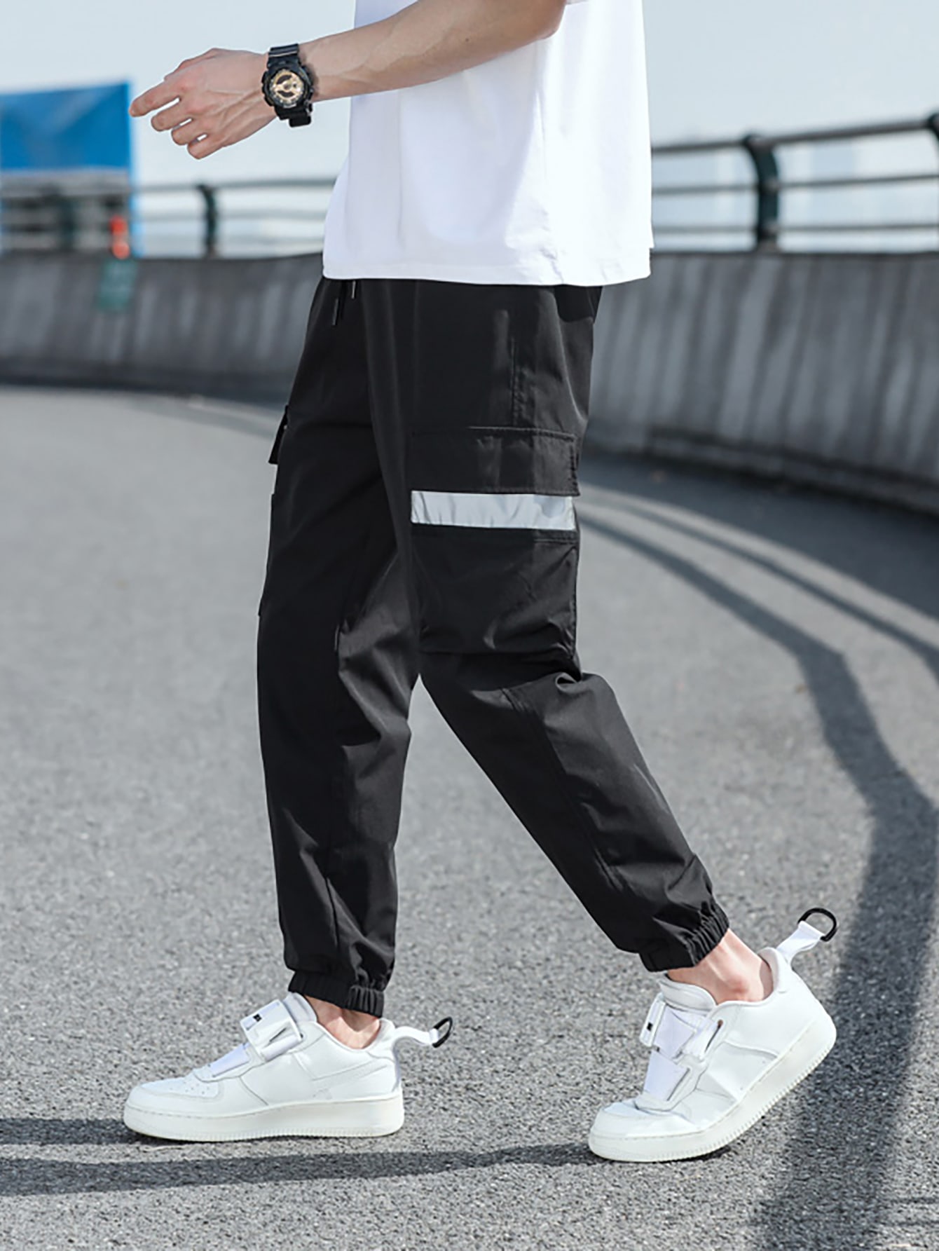 Pantaloni cargo pannello a contrasto con coulisse da uomo | SHEIN ITALIA