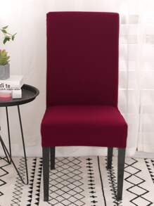 1pc/4pcs/6pcs/8pcs/10pcs Solid Milk Silk Chair Covers, Polyester Elastic Dining Chair Slipcovers