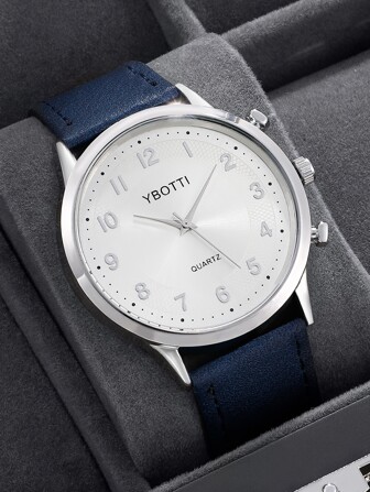 ybotti Reloj de cuarzo con puntero redondo ultradelgado como regalo para estudiantes que regresan a la escuela