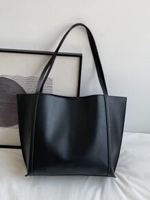 Bolso tote de hombro minimalista con bolsa interior