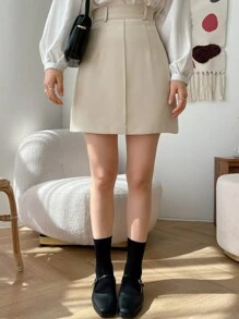 DAZY Solid High Waist Skirt,Back To School Clothes Fall Skirts