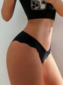 Quần lót Nữ Sò điệp màu trơn - màu đen - Xem 6