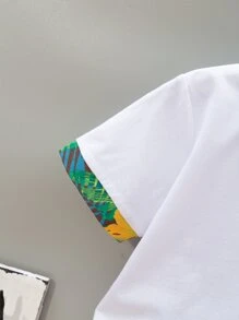 小男童熱帶圖案POLO衫和短褲