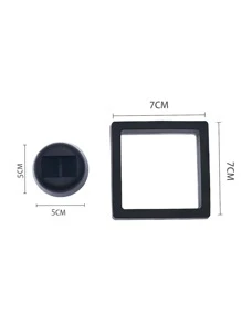 1pc Reusable Plastic Jewelry Box,Daily Clear Square Portable Storage Box For Necklace,Earring - Black - View 5