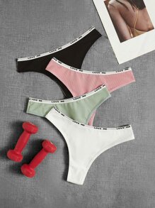 Yoga Basic Quần sịp thể thao Nữ Lá thư - Nhiều màu - Xem 3