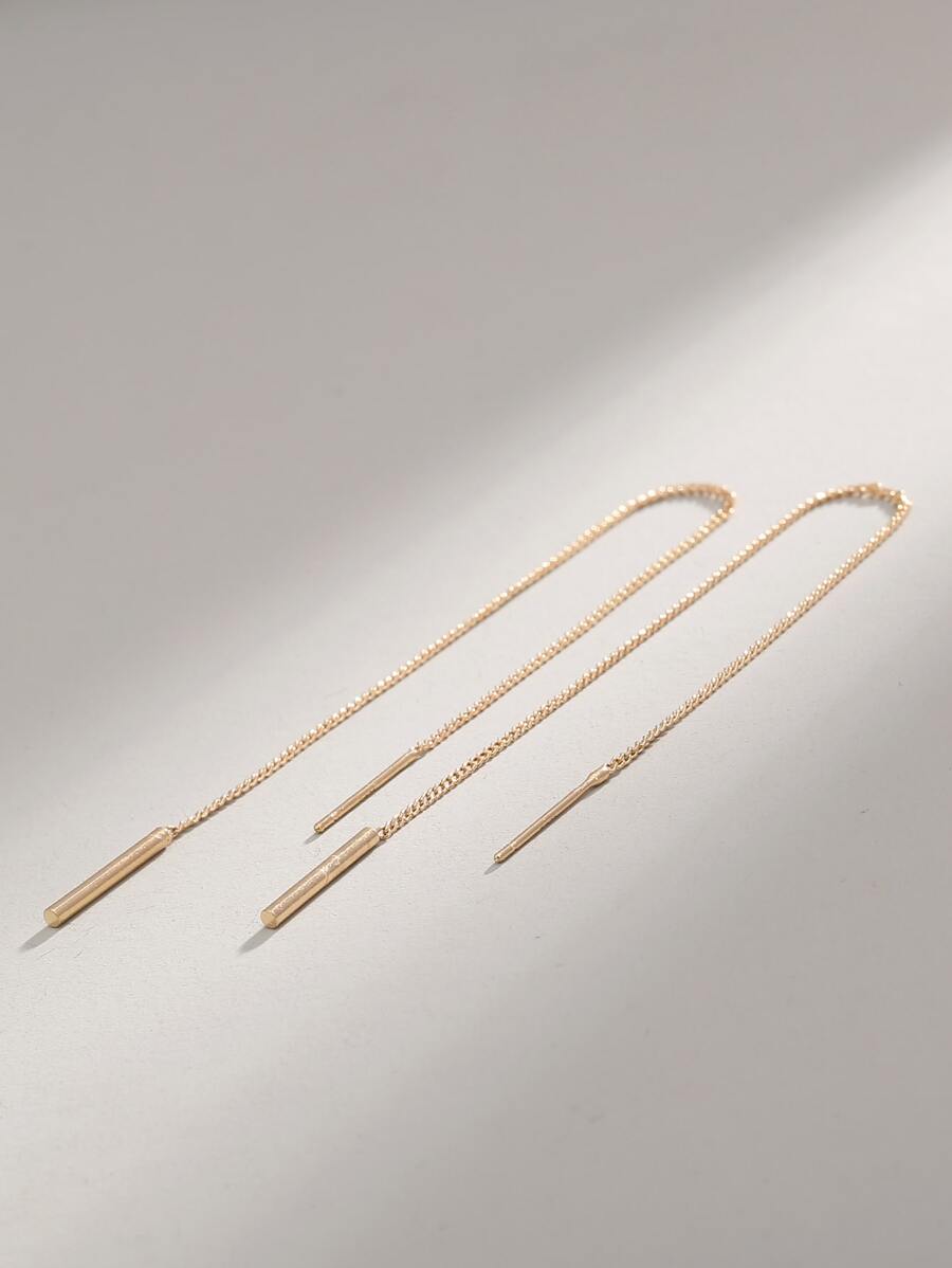 Minimalist Threader Earrings SHEIN UK